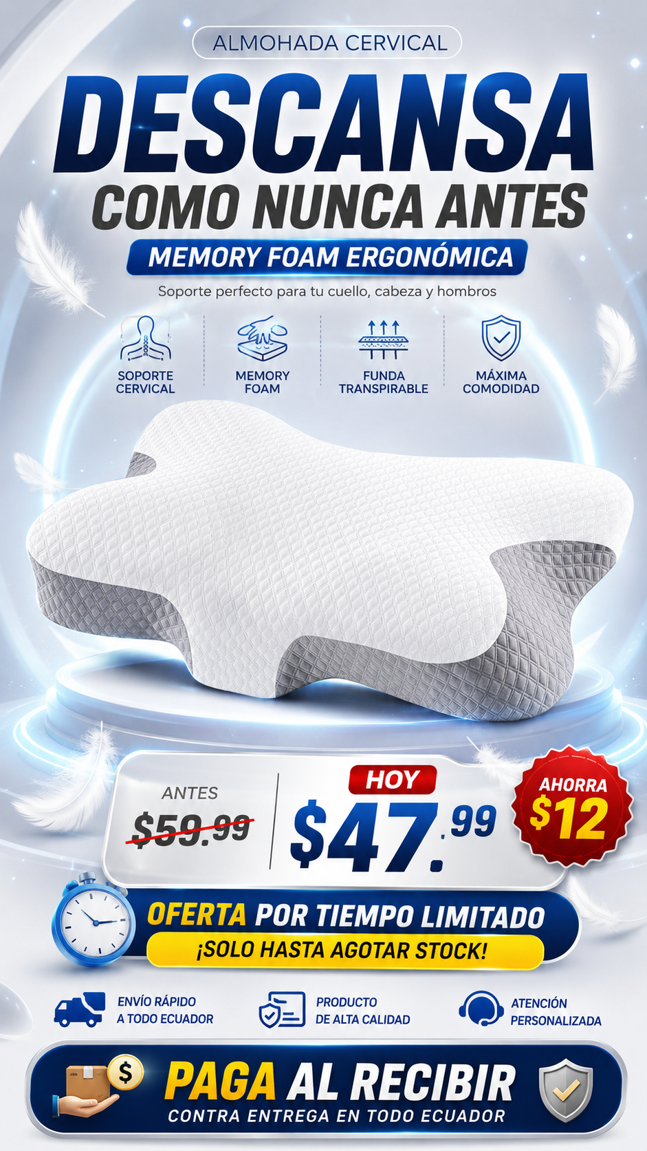 Almohada Cervical Ergonomica