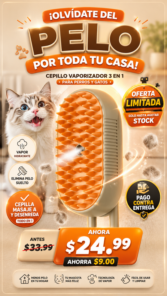 Cepillo De Vapor Para Mascotas Premiun