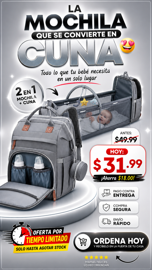 Mochila Pañalera Impermeable